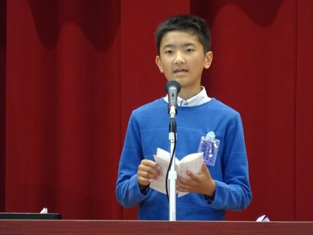 生徒代表岩田君.J