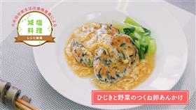 ひじきと野菜のつくね卵あんかけ