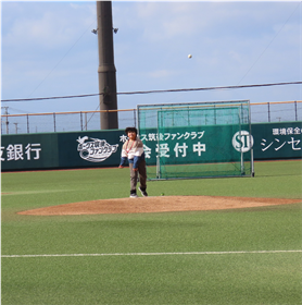 マウンドからの投球体験