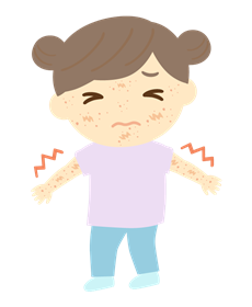 アトピーのイラスト