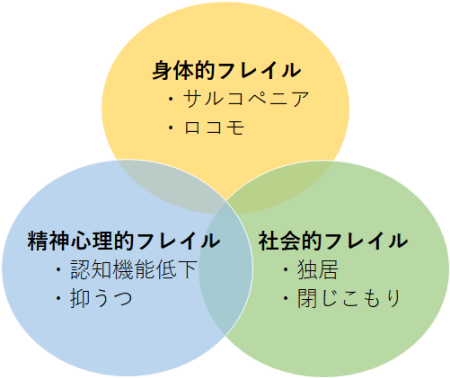 フレイルの多面性の図