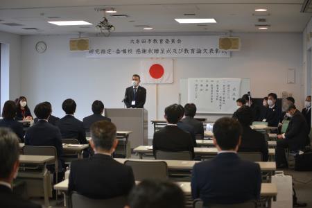 室長挨拶の様子