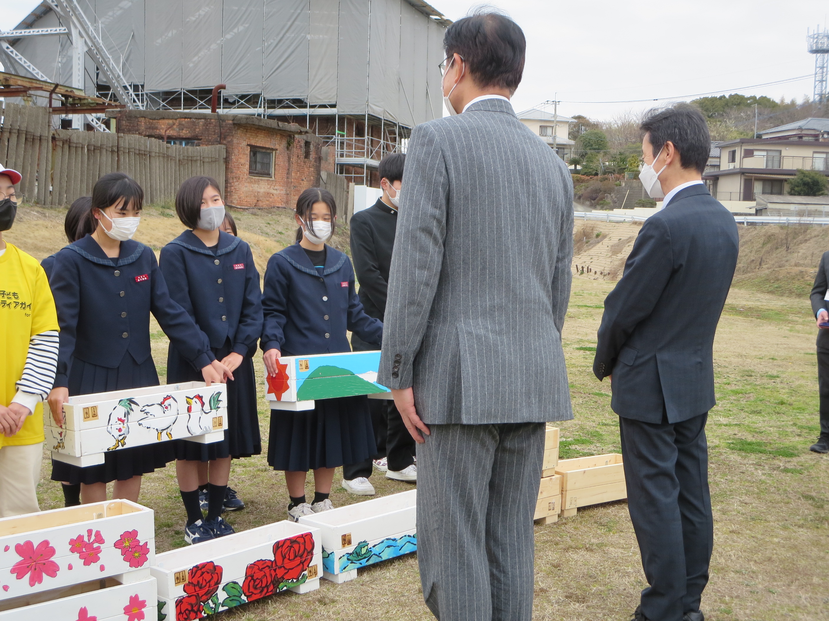 宮原中学校生徒からの寄贈