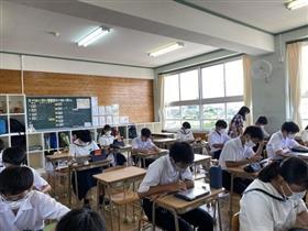 中学生の検定の様子