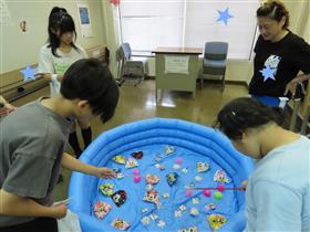 お菓子釣り