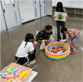 紙コップクレーンゲームボールつかみ