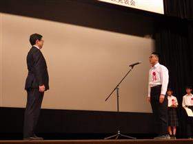 受賞者代表の挨拶