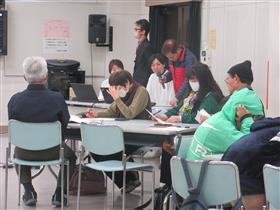 三池初市実行委員会会長による、三池初市の説明