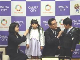 ワッペンをつけてもうら様子