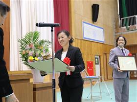白銀中学校　感謝状贈呈