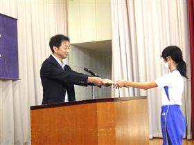 通知表渡し