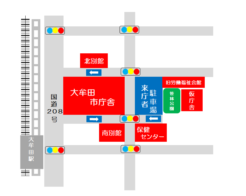 庁舎周辺地図（労働福祉会館修正）