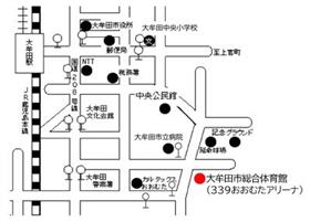 おおむたアリーナの案内図