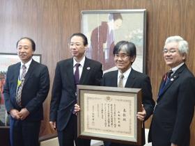 地方教育行政功労者表彰の市長報告会2