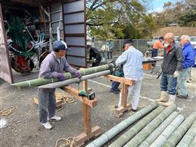 竹の長さカット